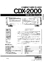 Yamaha cdx-2000 - Service Manual 